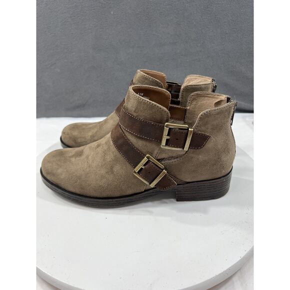 BOC Born Concept Sophie Ankle Boots Booties Women Size 8.5 Brown Taupe Comfort - Picture 6 of 15